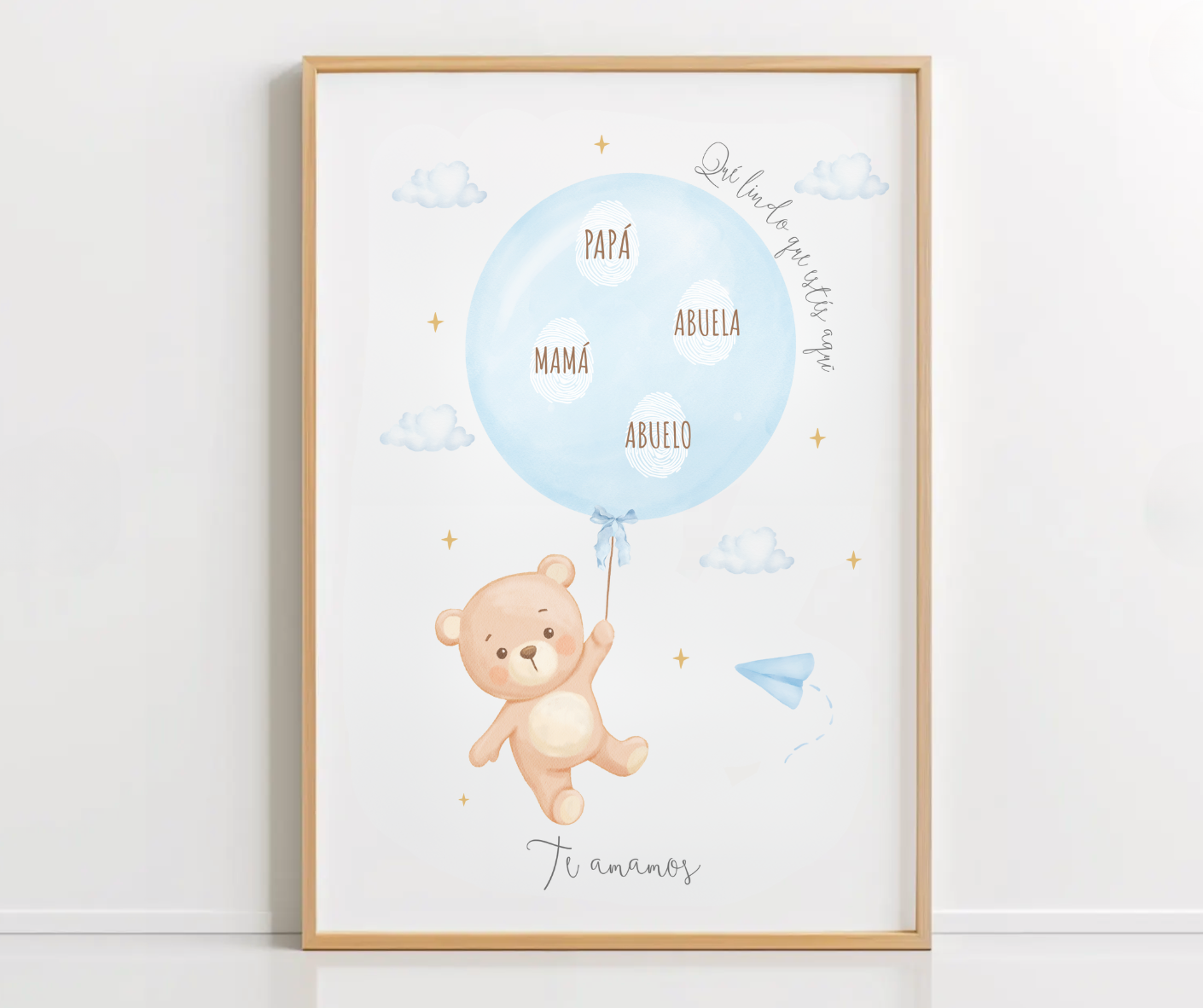 Póster Imprimible Infantil | Recuerdo de Huellitas para Fiestas y Decoración