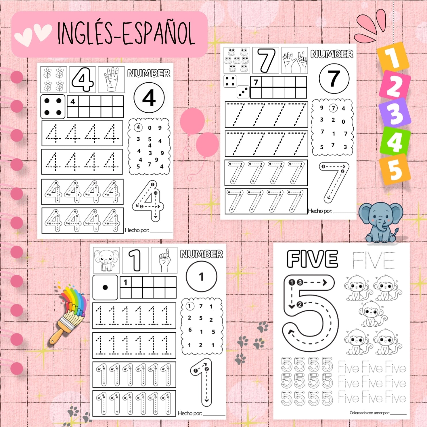 LIBRO DIGITAL BILINGÜE DIVERTIDO REINO ANIMAL: COLOREA, JUEGA Y APRENDE