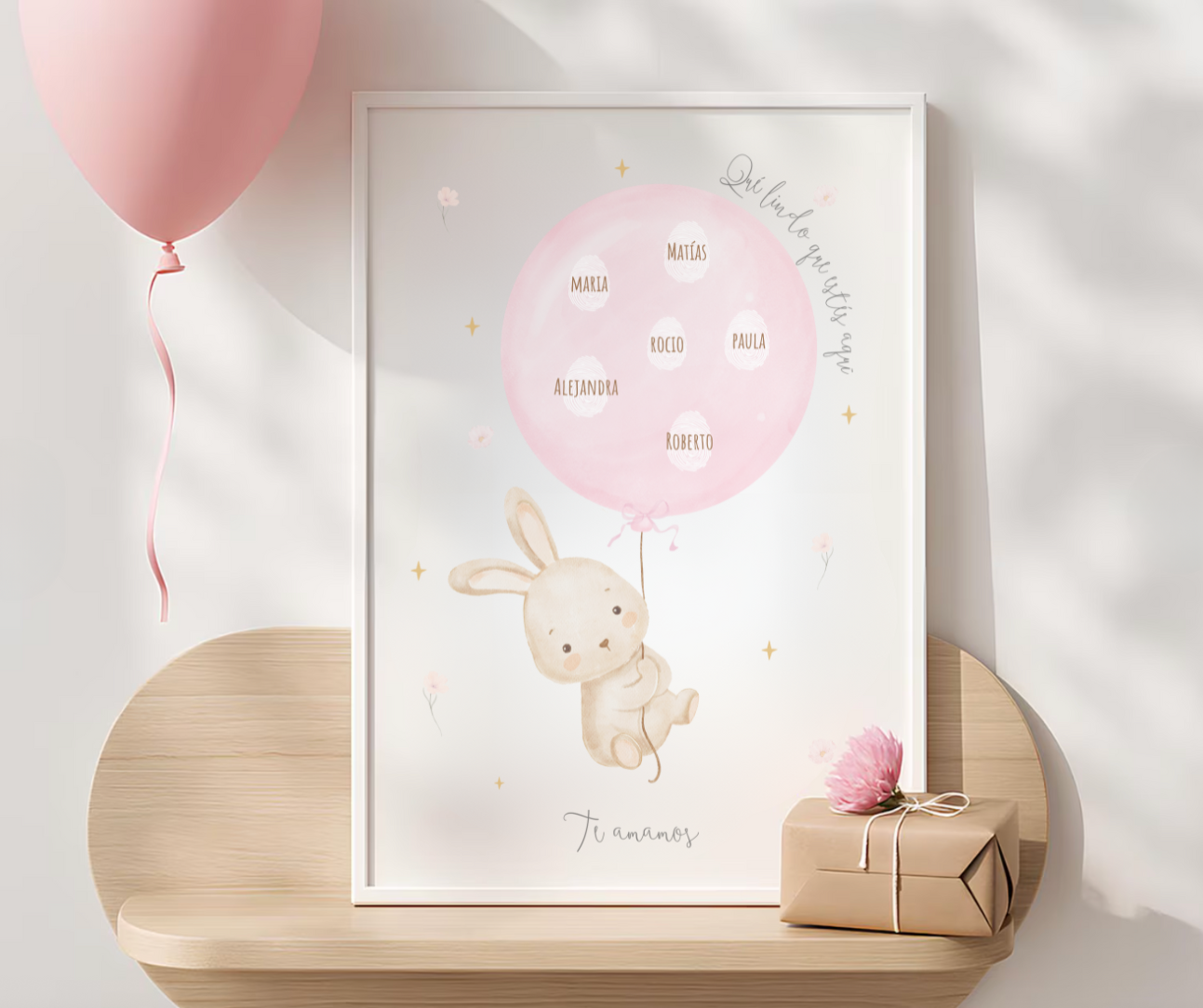 Póster Imprimible Infantil | Recuerdo de Huellitas para Fiestas y Decoración