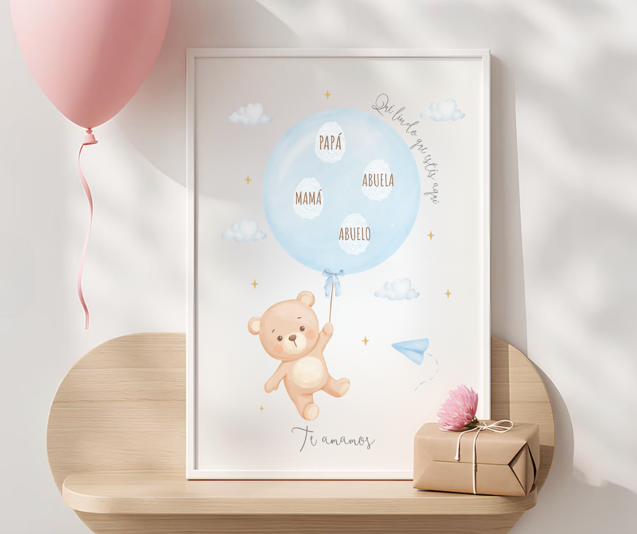 Póster Imprimible Infantil | Recuerdo de Huellitas para Fiestas y Decoración