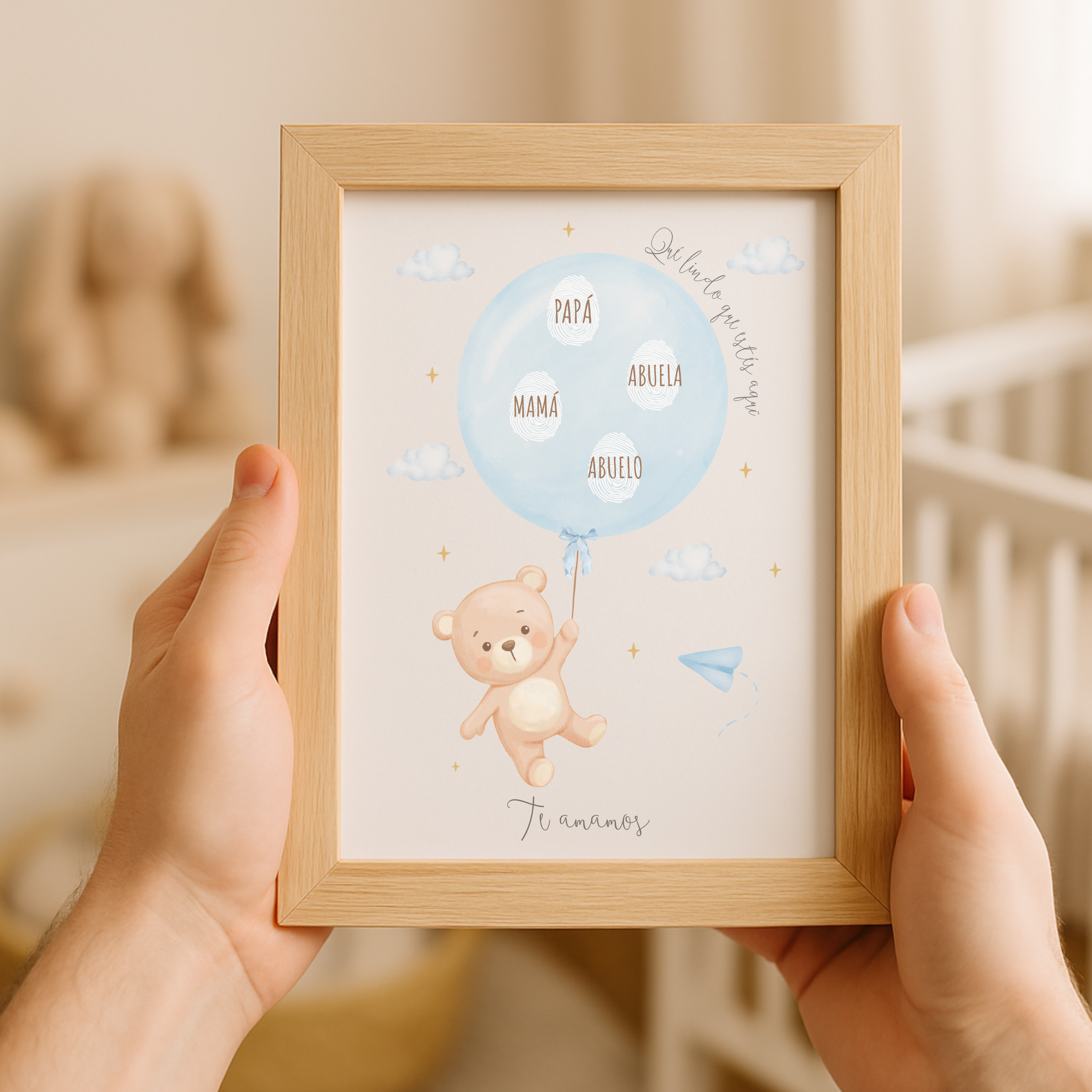Póster Imprimible Infantil | Recuerdo de Huellitas para Fiestas y Decoración